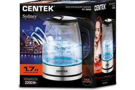 Купить Чайник Centek CT-0058 Sydney стекло 1 7л 2200Вт фото №5