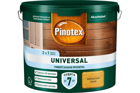 Купить Pinotex Universal Пропитка для древесины 2в1 Карельская Сосна 2 5л  Эстония  5620687 фото №1