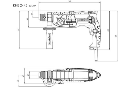 Купить Перфоратор METABO прямой KHE 2445  800w   601709500 фото №4