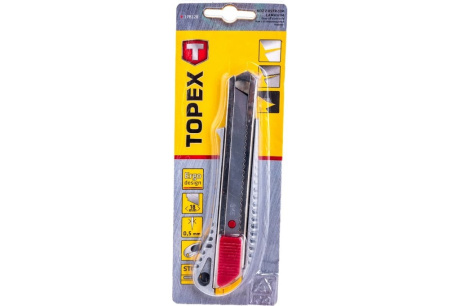 Купить TOPEX Нож технический 18 мм  метал.  автозажим  17B128 фото №2