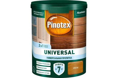 Купить Pinotex Universal Пропитка для древесины 2в1 Орегон 0 9л  Эстония  5620704 фото №1