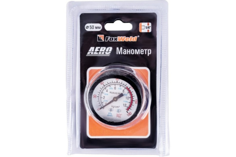 Купить Манометр для компрессора воздушный FOXWELD AERO 50мм./1/4"  5763 фото №4